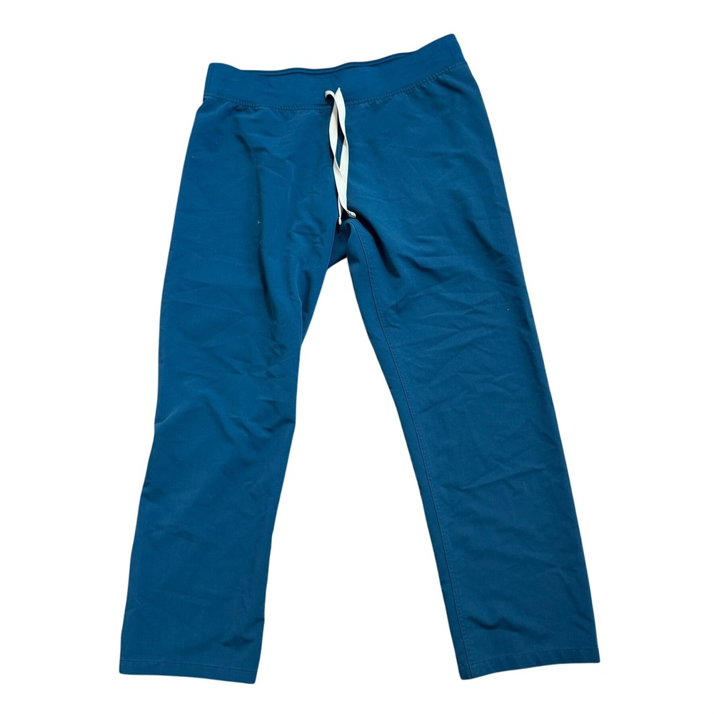 FIGS Women's Medium Petite Teal Livingston High-Rise Straight-Leg Scrub Pants